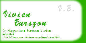 vivien burszon business card